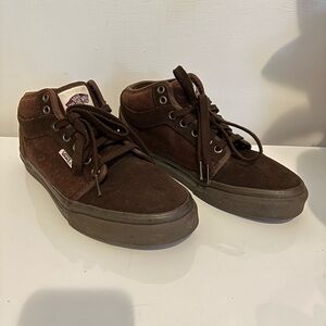 Vans Chukka Mid Shoe pro skateboard Suede Canvas brown Size 7
